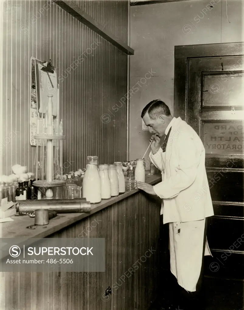 Scientist in his lab