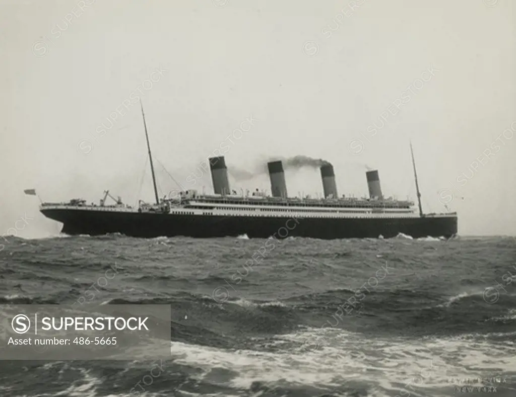 RMS Olympic White Star Line during cruise