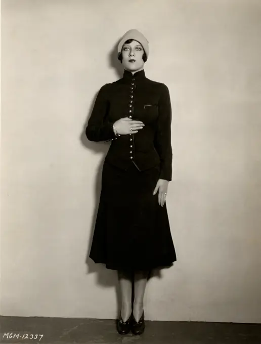 Studio portrait of elegant woman