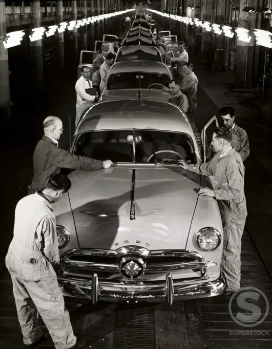 Automobile assembly line Ford Motor Company   1949