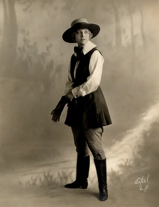 Studio shot of young woman