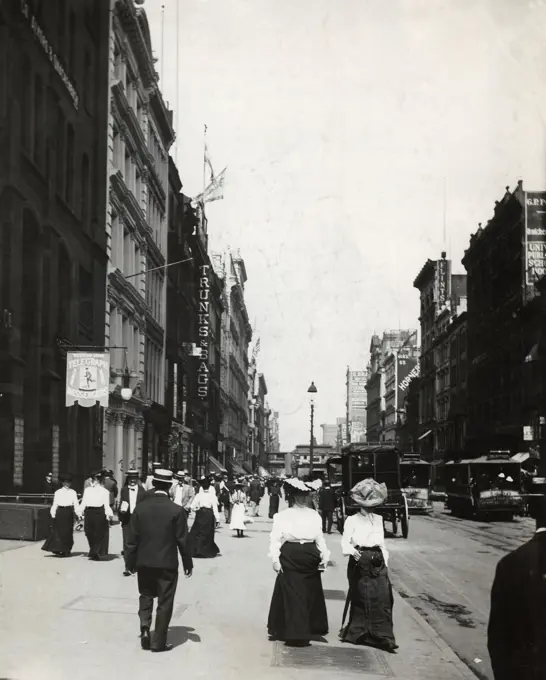 USA, New York City, West 23 St. Above 5th Ave. Toward 10th Ave