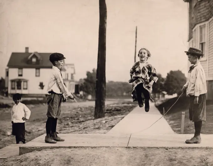 Children jumping rope