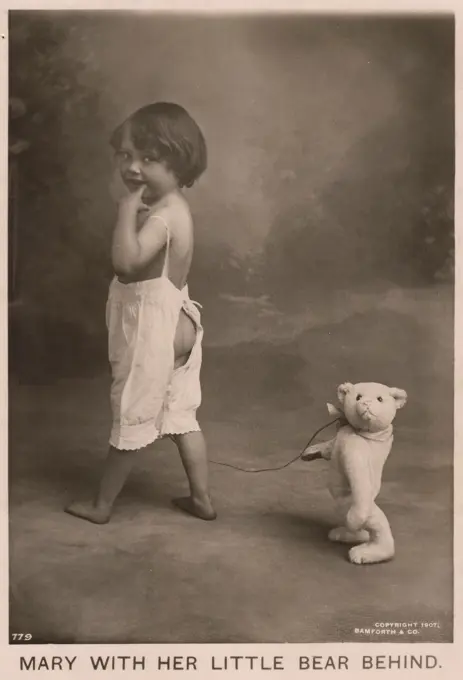 Portrait of girl with her Teddy Bear