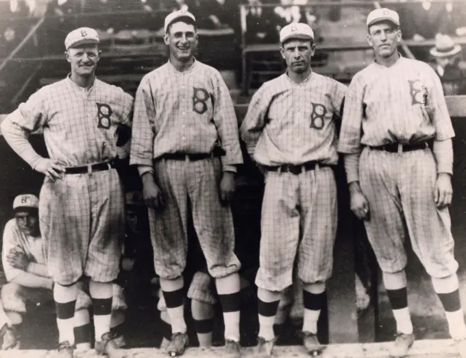 Four baseball players