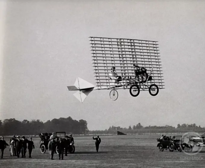 Low angle view of an aircraft flying over the ground