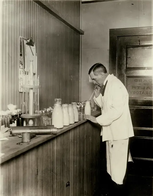 Scientist in his lab