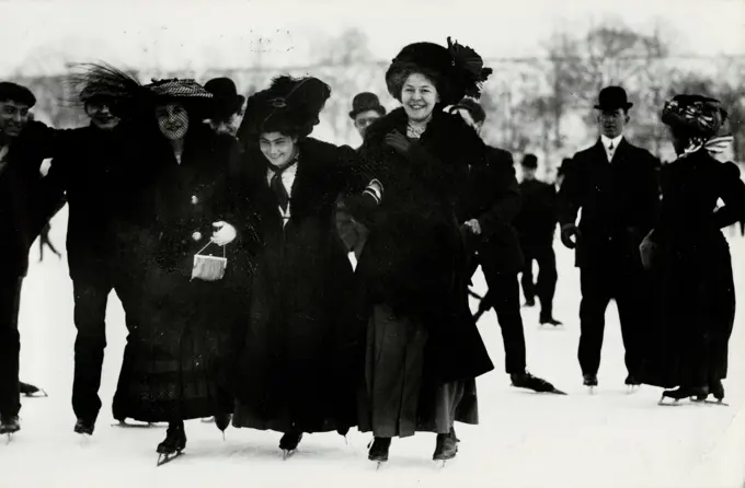 Ice skating in winter