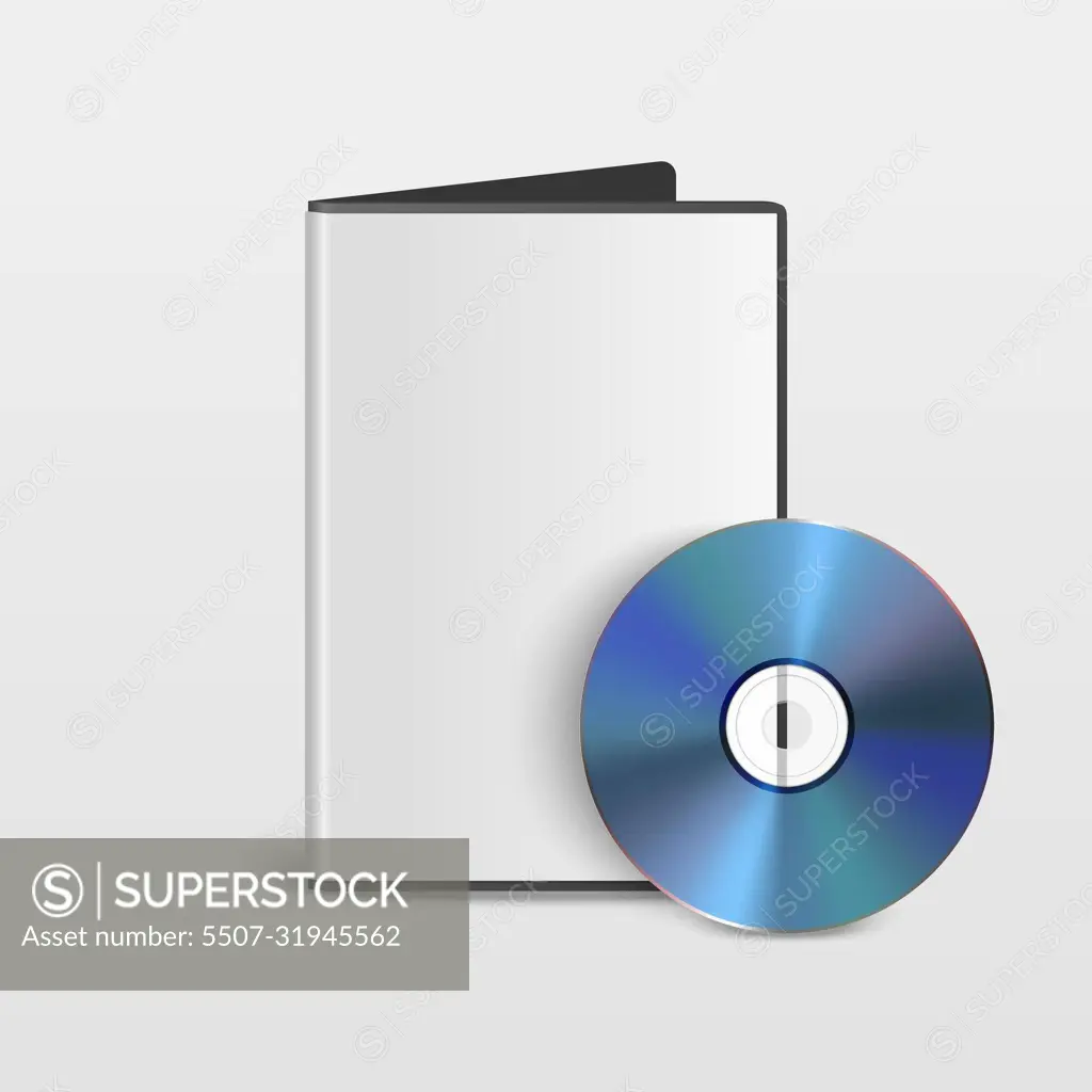 Vector 3d Realistic CD, DVD with Plastic Case Isolated on White. CD Box, Packaging Design Template for Mockup. Compact Disk Icon, Front View