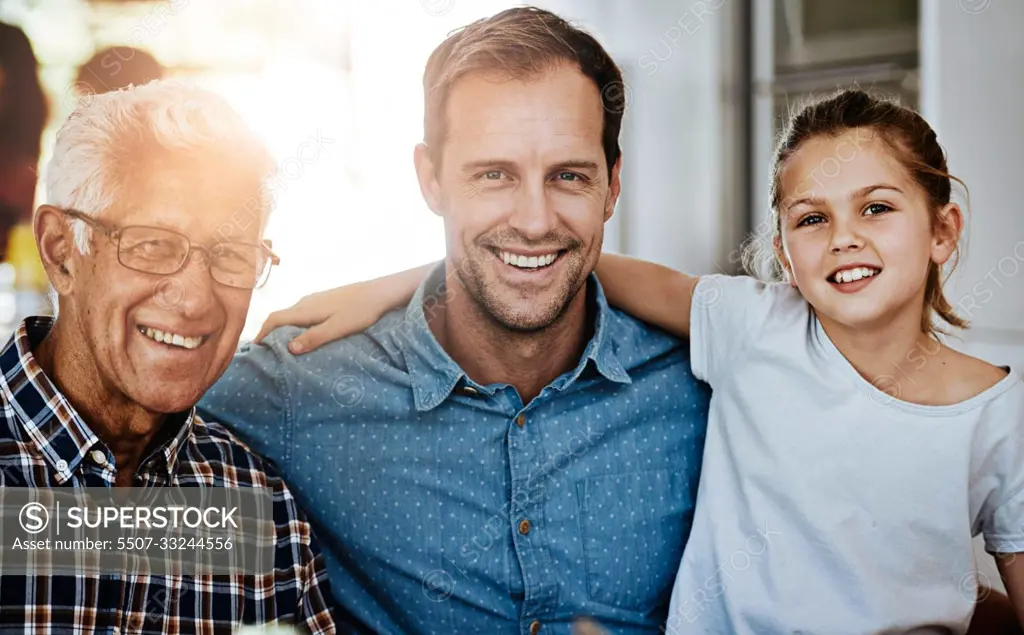 Family - the one true treasure of life. Portrait of a multi generational family bonding together at home.