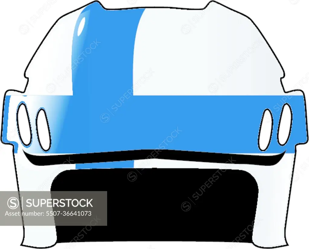 hockey helmet in colours of Finland