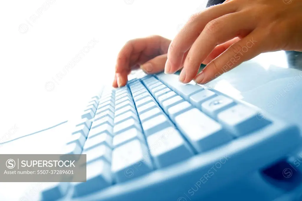 girl typing