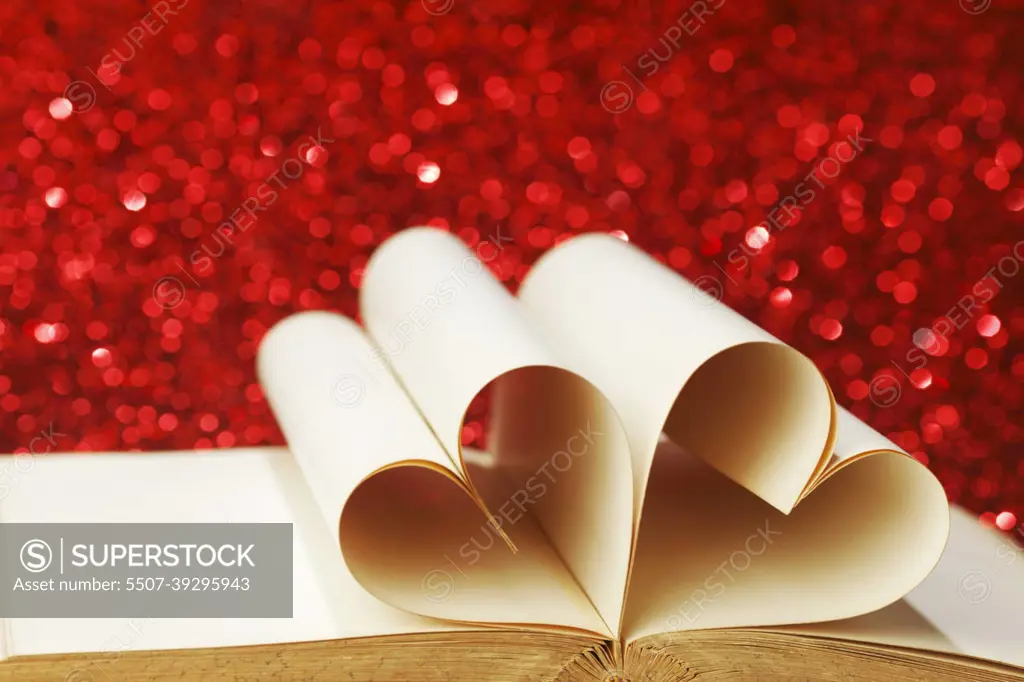 Heart shaped book pages