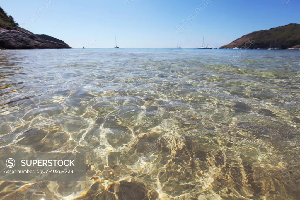 Tropical beach with transparent water