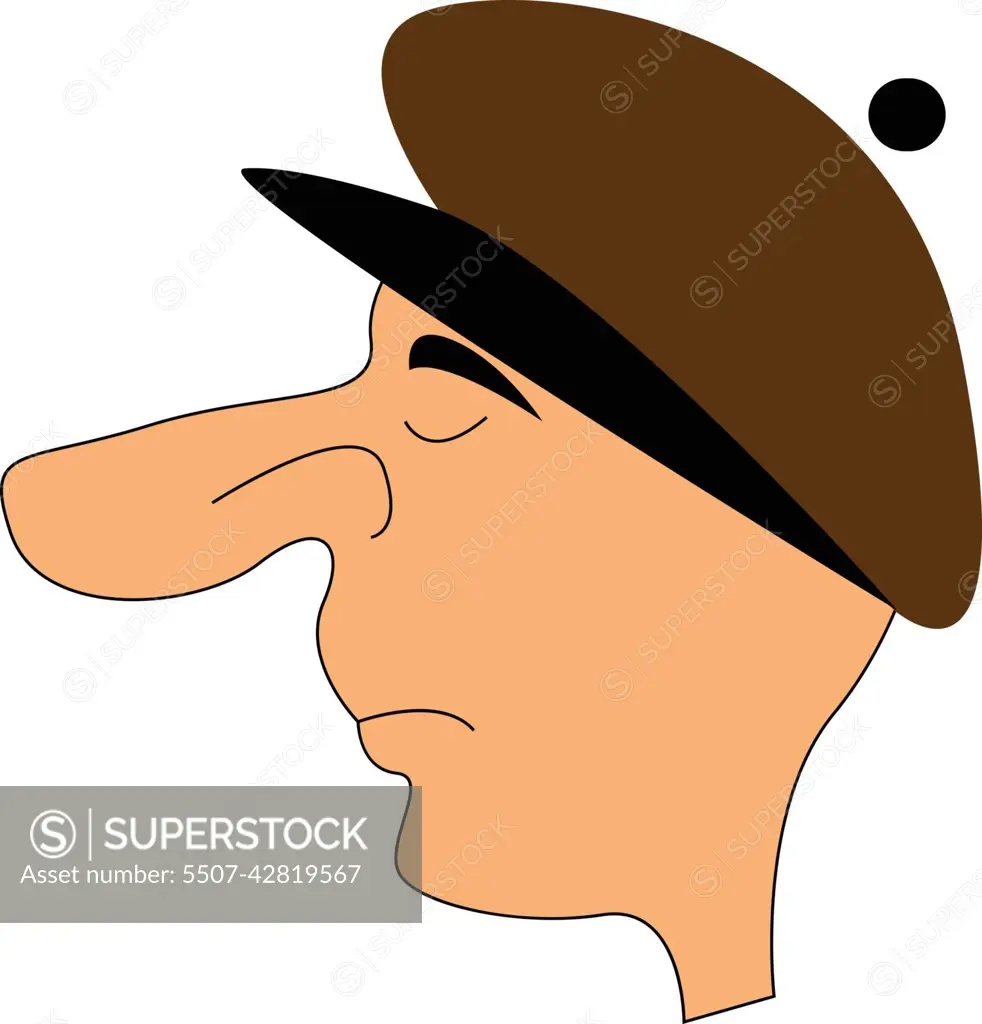 man wearing hat clipart