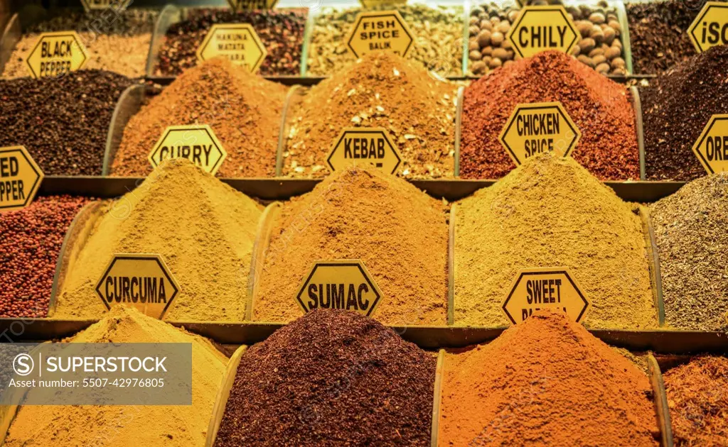 Spices at the Spice Market in Istanbul