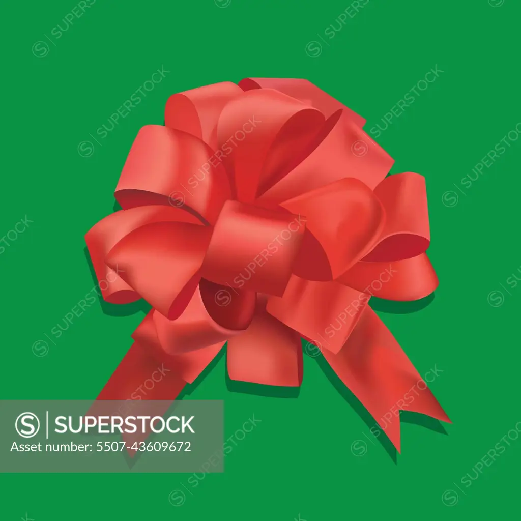 Festive Red Ribbon Illustration