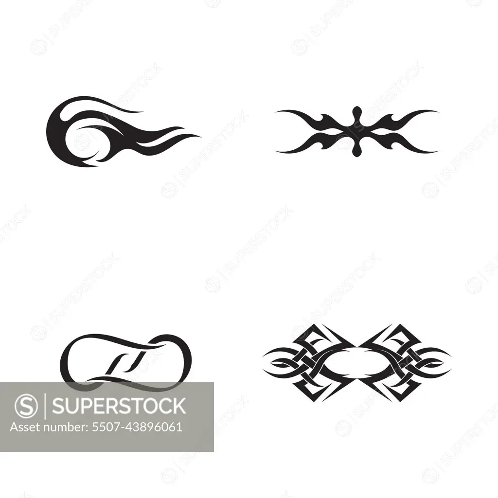 Tribal tattoos. Art tribal tattoo. Vector sketch of a tattoo.