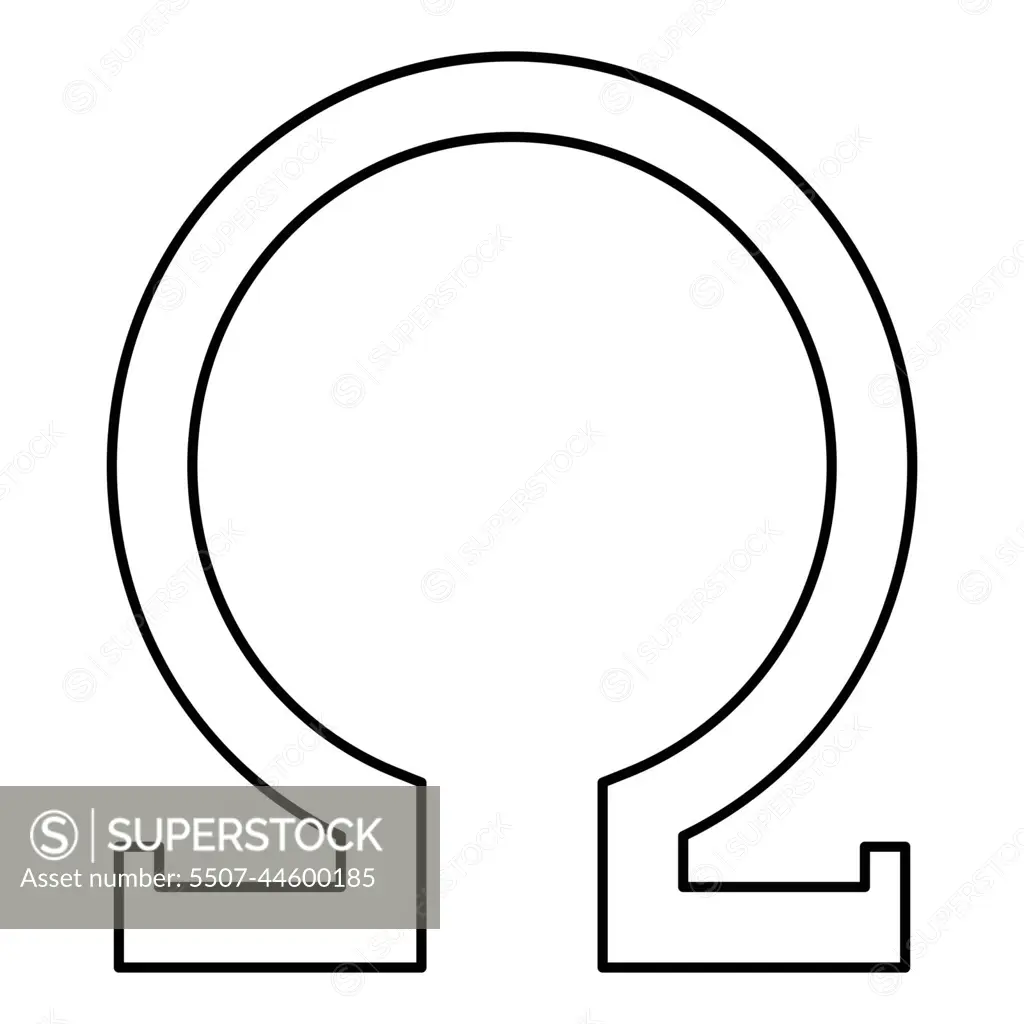 Omega greek symbol capital letter uppercase font icon outline bl