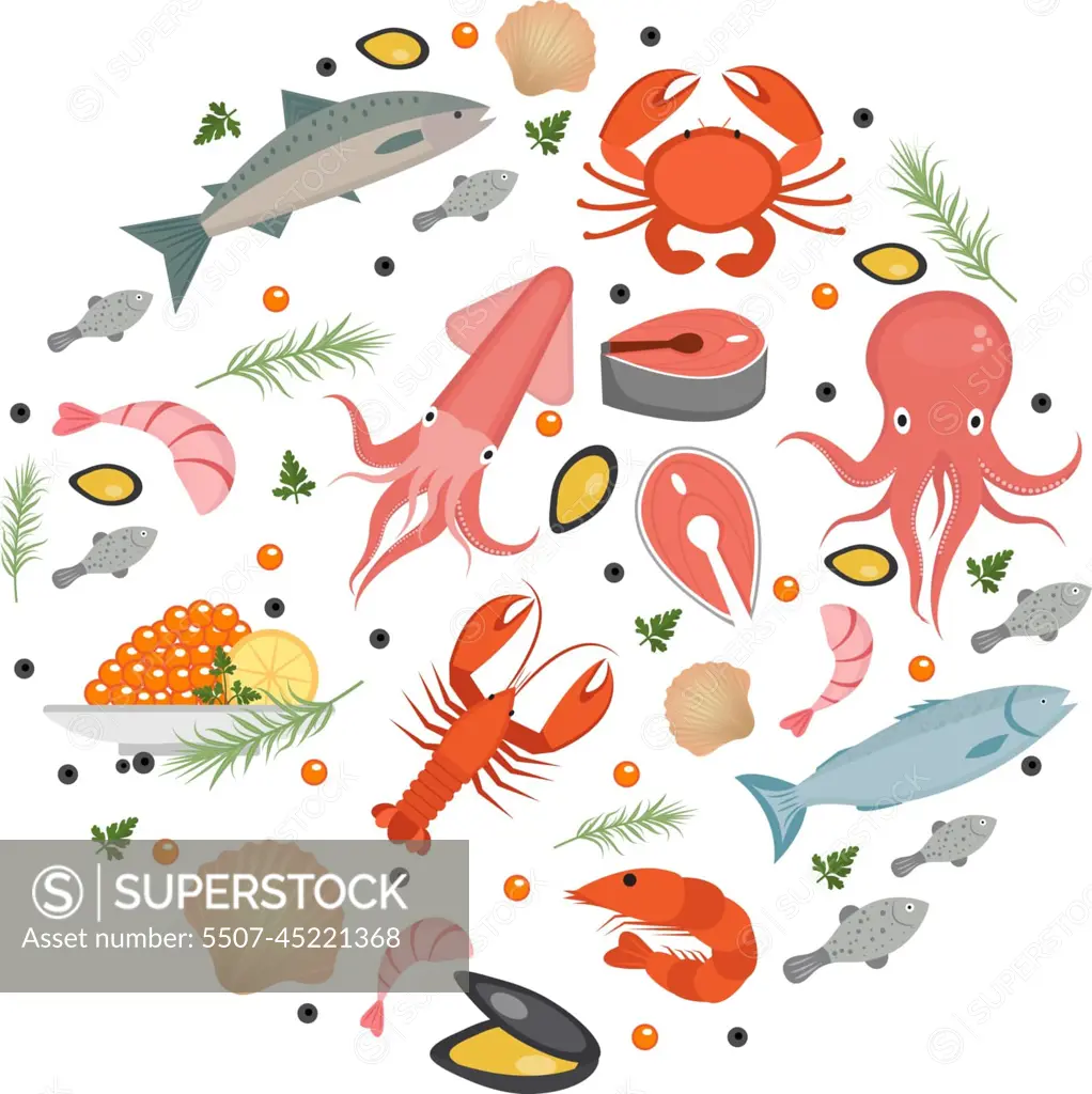 Fishing Tackle Background Fishing Design Elements Stock Photo