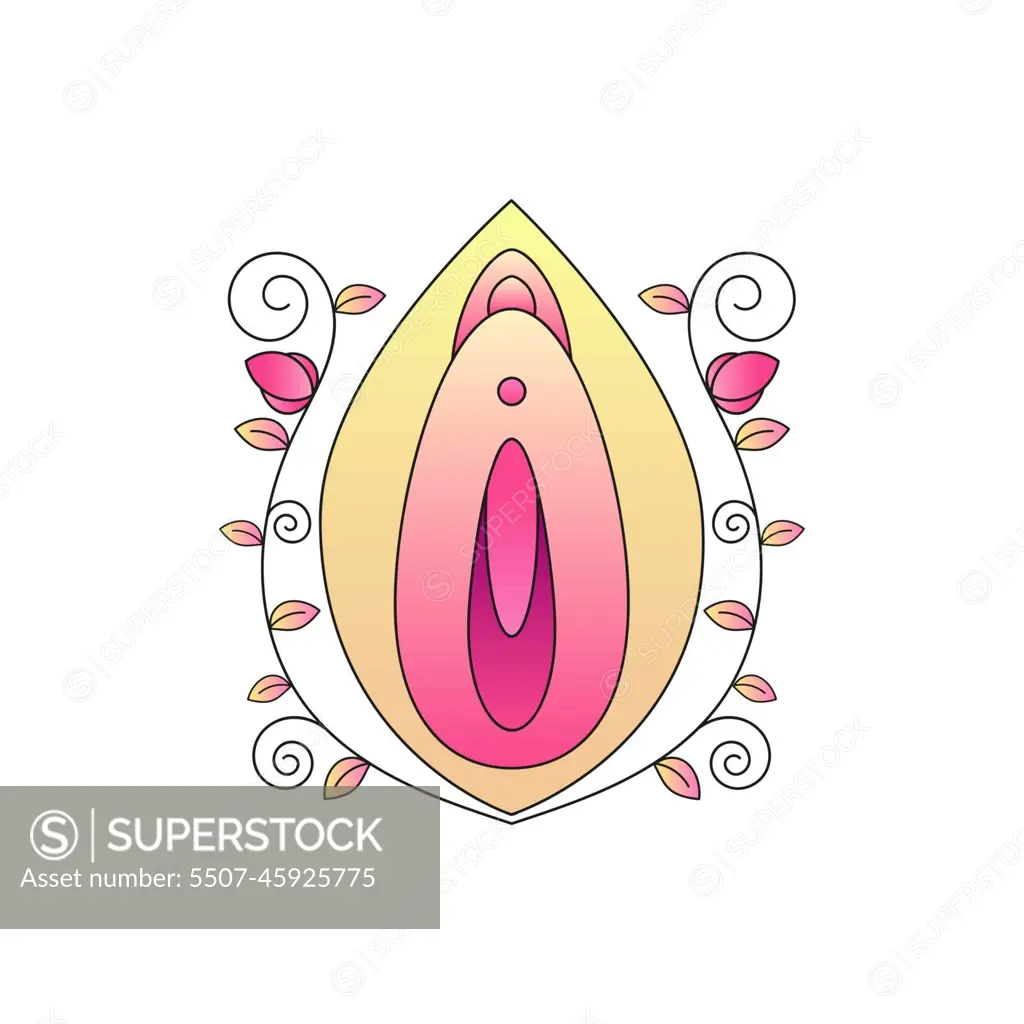 Beauty Female Reproductive System With Flowers. Hand Drawn Uterus, Womb Female  Reproductive Sex Organ And Flowers. Vector . - SuperStock