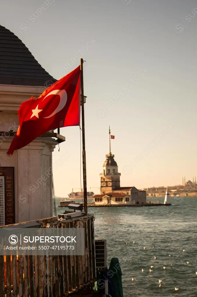 Maidens Tower located in Istanbul