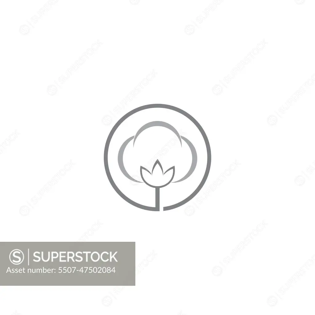 Cotton logo icon illustration vector design template Stock Vector