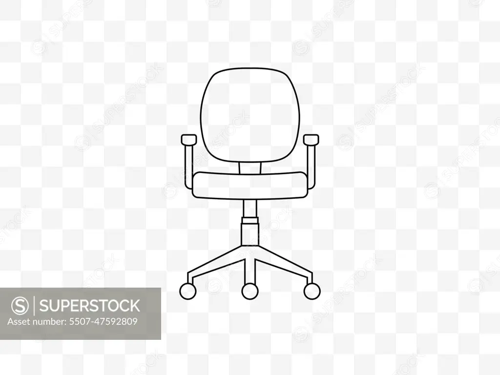 Chair, Seat Line Icon, Vector, Illustration, Logo Template