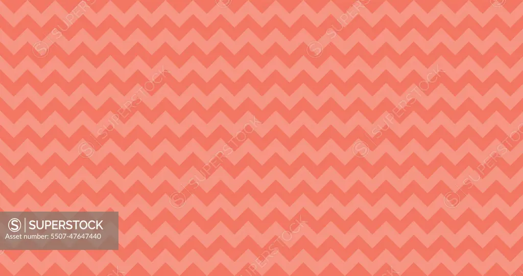 Chevron Horizontally Seamless Vector Pattern Tile in Coral Color. Zigzag Stripes. vector illustration background.