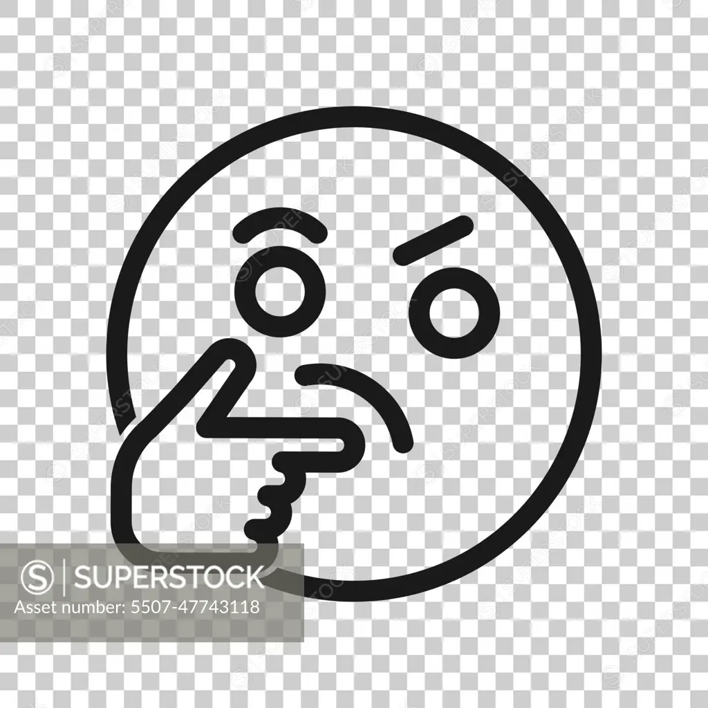 Smile Icon. Outline vector sign, linear style pictogram isolated