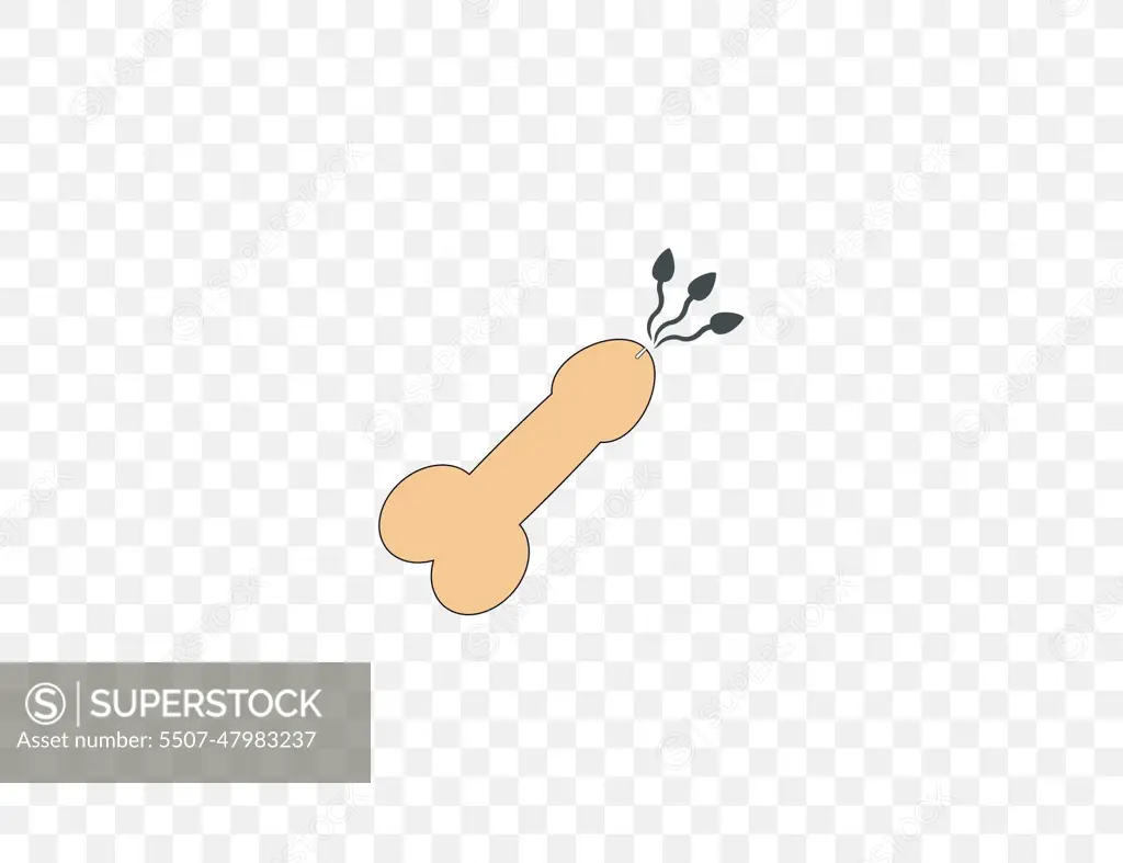 Penis, Ejaculation, sperm icon. Vector illustration. flat design. -  SuperStock