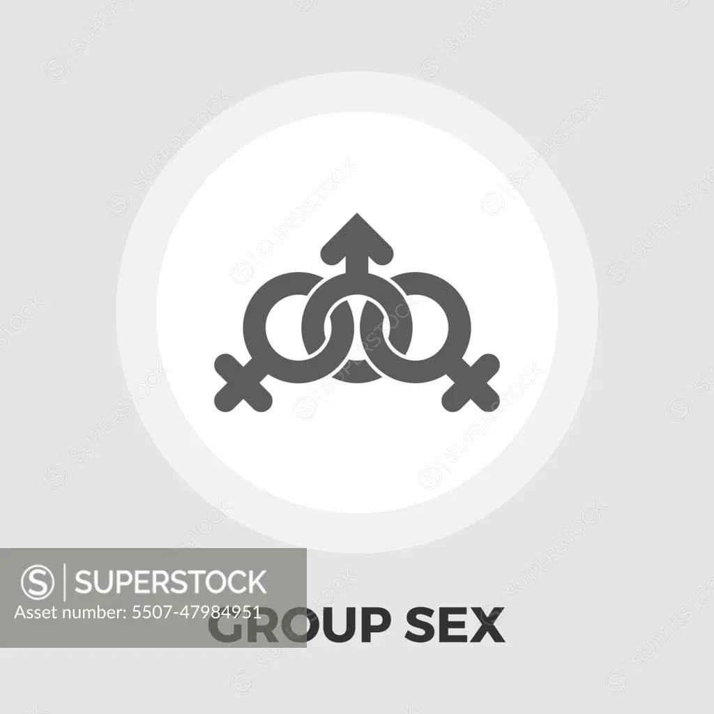 Group sex flat icon - SuperStock