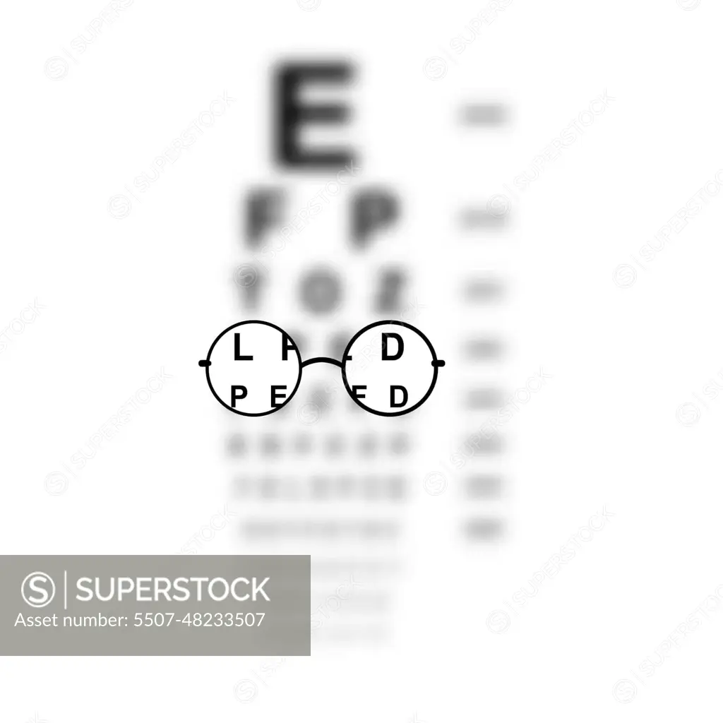 Glasses Optician In Snellen chart Eye test blurred, Vision Of Eyesight medical ophthalmologist Optometry testing