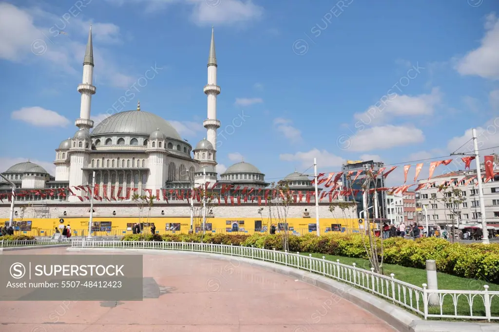 Turkey istanbul 24 june 2023. A mosque in the city of istanbul. Taksim mosque