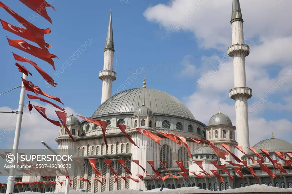 dome of a mosque in the city of istanbul. Taksim mosque