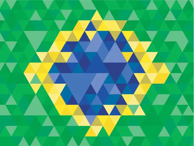 Geometric of Brazil flag