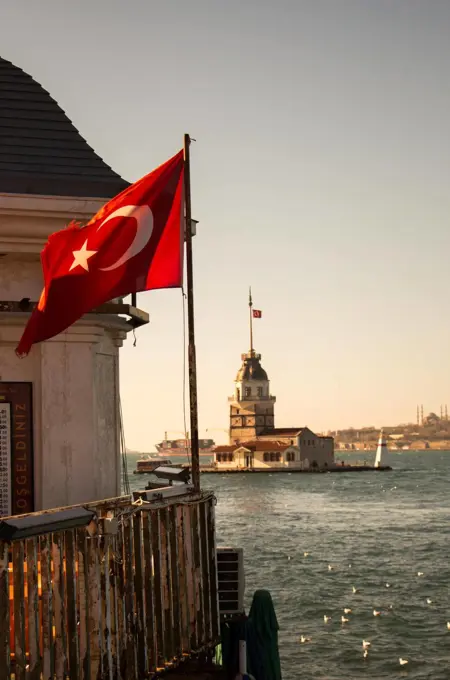 Maidens Tower located in Istanbul