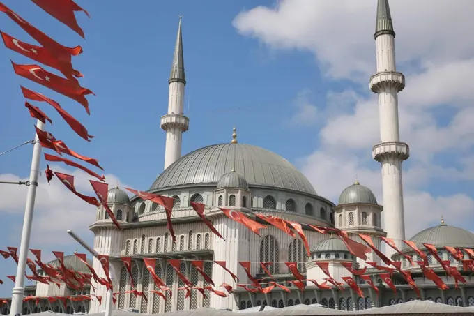 dome of a mosque in the city of istanbul. Taksim mosque