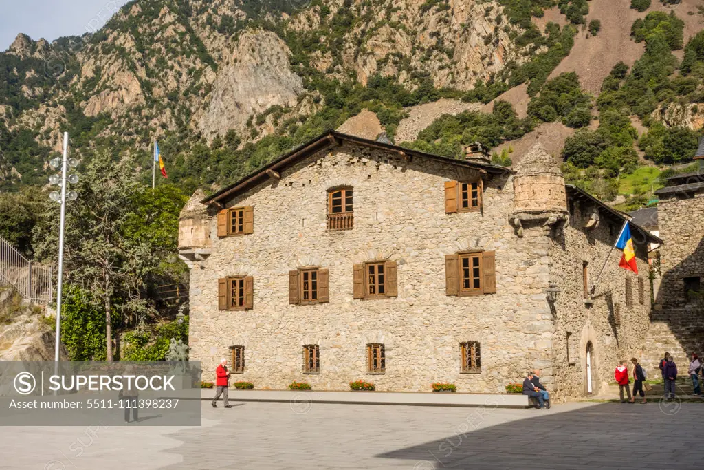 Casa de la Vall, old parlament, Andorra la Vella, capital city of Andorra, Andorra