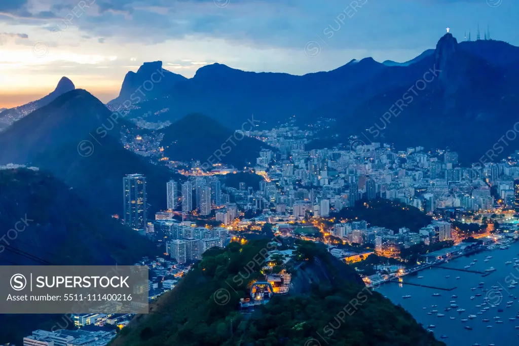 View to Rio from Pao de Acucar, Sugarloaf, Rio de Janiero, Brazil, Rio de Janeiro