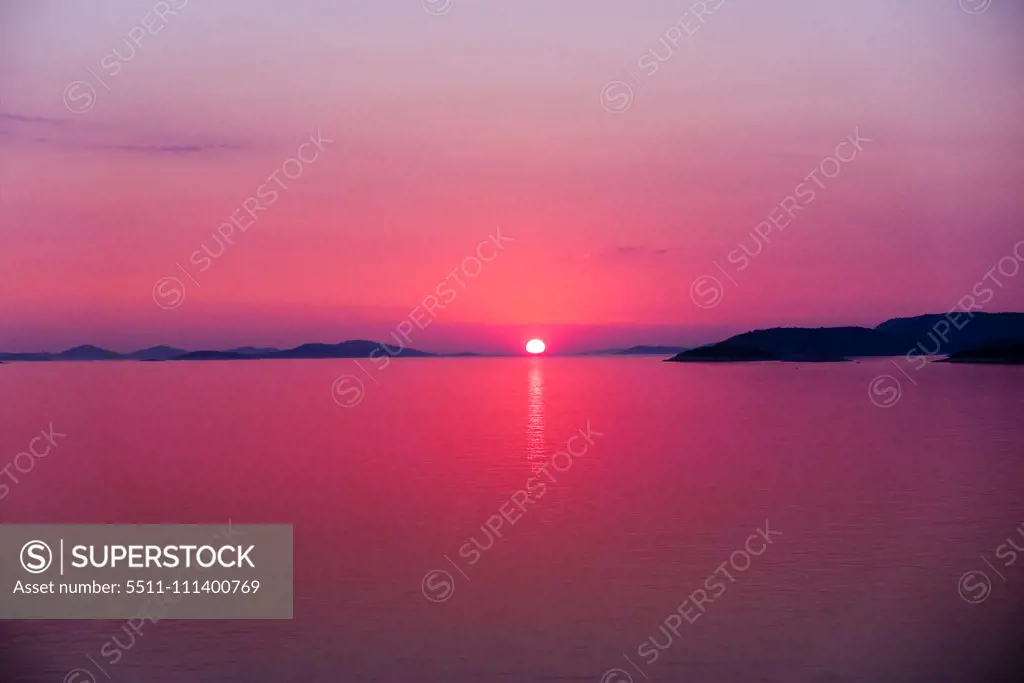 Sunset, near Sibenik, Dalamatia, Croatia, Dalmatia, Sibenik