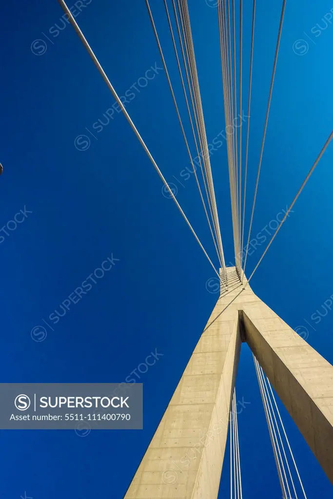 Cable-stayed bridge, most Dr. Franja Tudmana, Dubrovnik, Dalmatia, Croatia