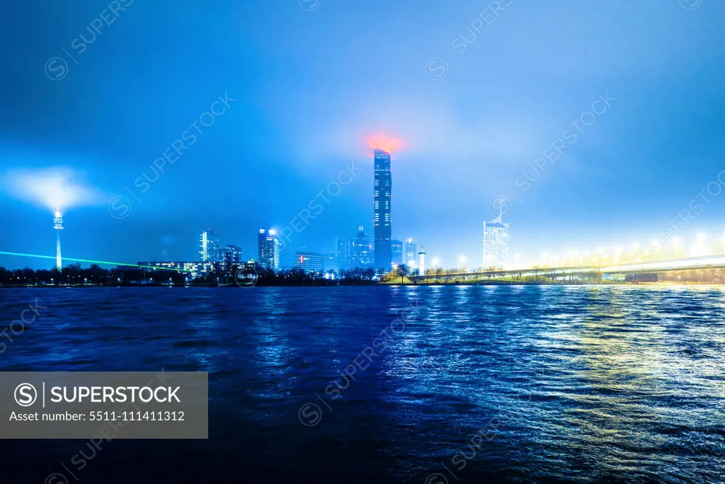 Vienna, Danube City, River Danube, DC-Tower, Austria