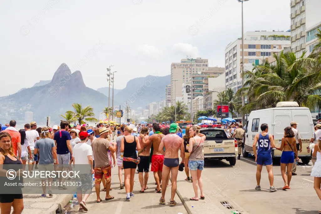 Rio de Janeiro, Ipanema Beach, Street carnival, Brazil