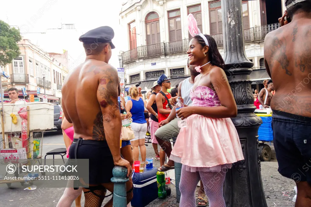 Rio de Janeiro, Lapa, street carnival, Brazil