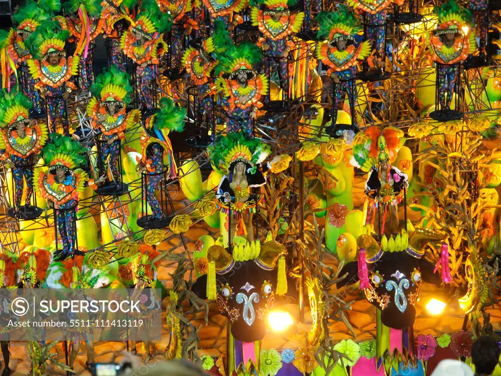 Worlds most famous carnival in Sambodromo Rio, Rio Sambadrom, Rio de Janeiro, Brazil