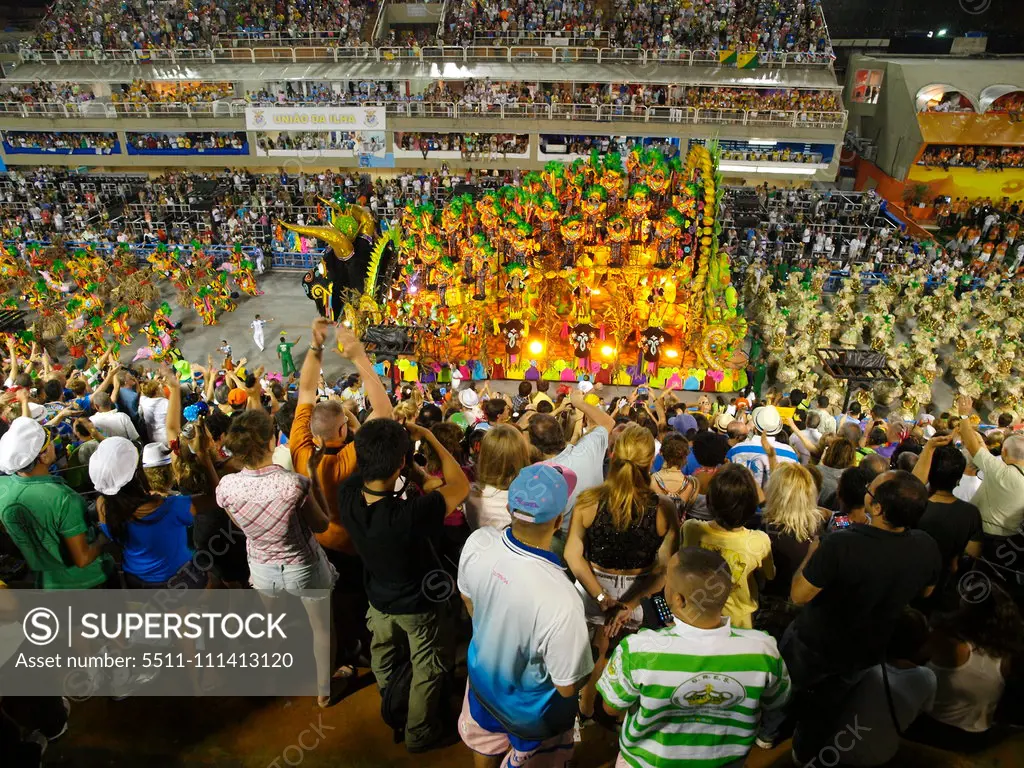 Worlds most famous carnival in Sambodromo Rio, Rio Sambadrom, Rio de Janeiro, Brazil