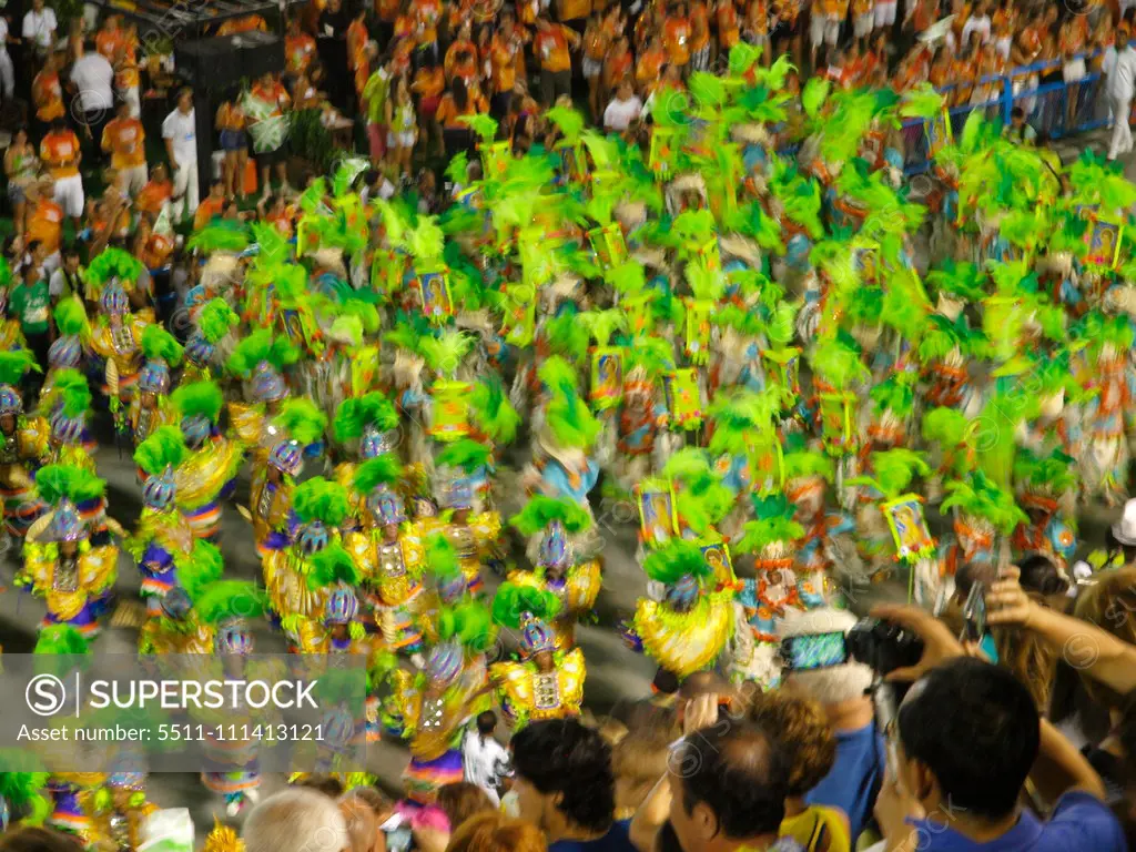 Worlds most famous carnival in Sambodromo Rio, Rio Sambadrom, Rio de Janeiro, Brazil