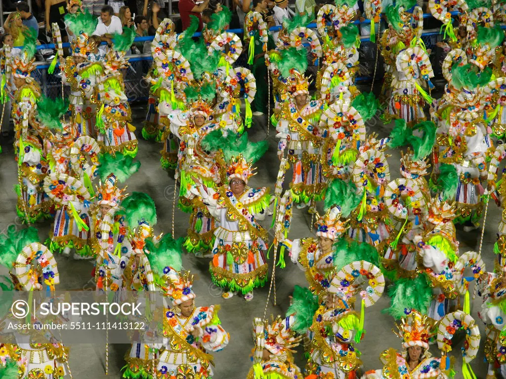 Worlds most famous carnival in Sambodromo Rio, Rio Sambadrom, Rio de Janeiro, Brazil