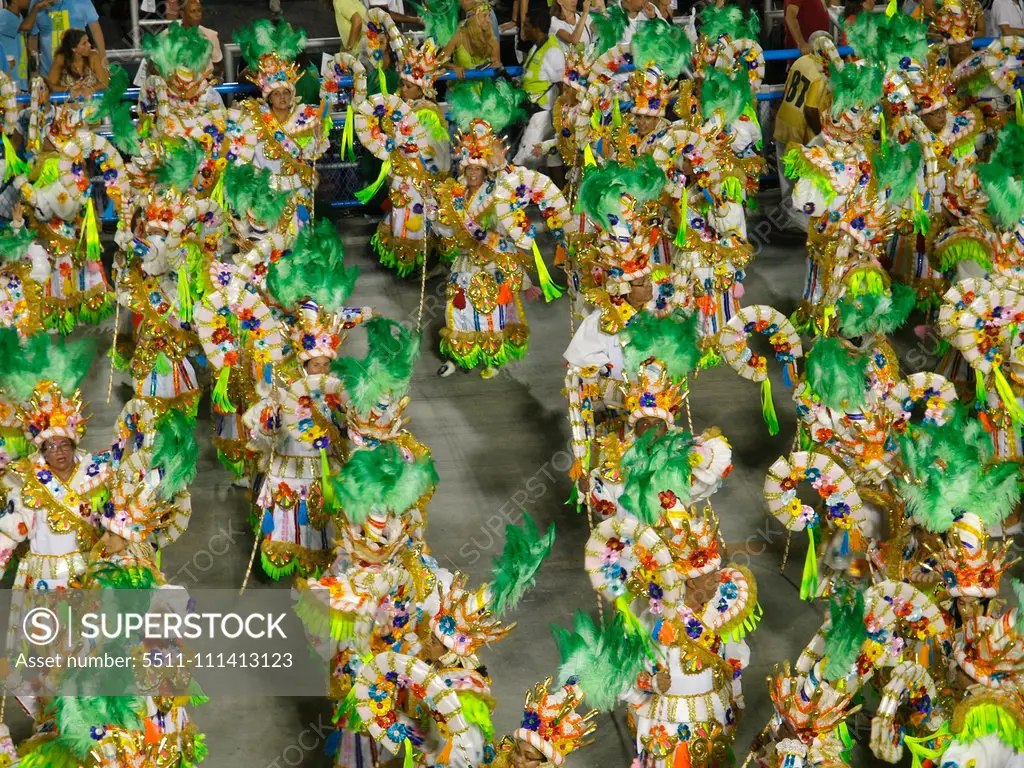 Worlds most famous carnival in Sambodromo Rio, Rio Sambadrom, Rio de Janeiro, Brazil